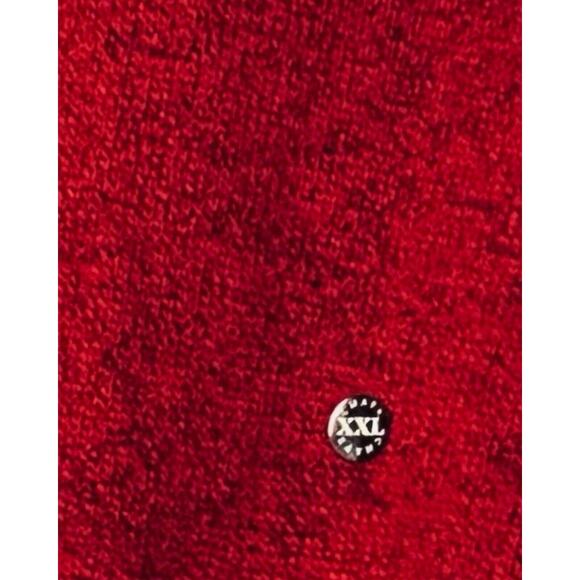 Chaps Mens Sweater Size XXL Red Long Sleeve Heavy Relaxed Fit Zip Pullover NEW - Picture 6 of 11